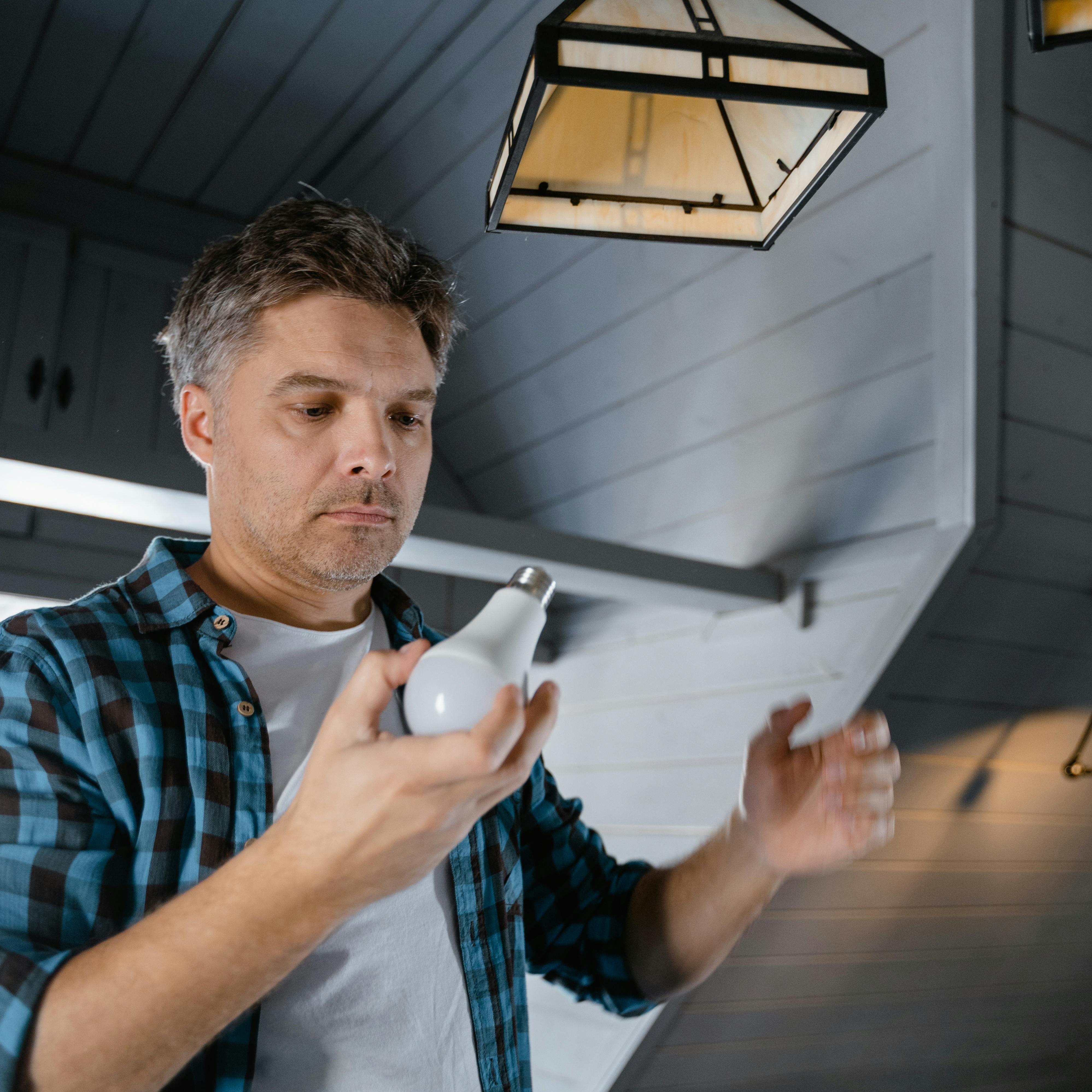 Changing a light bulb