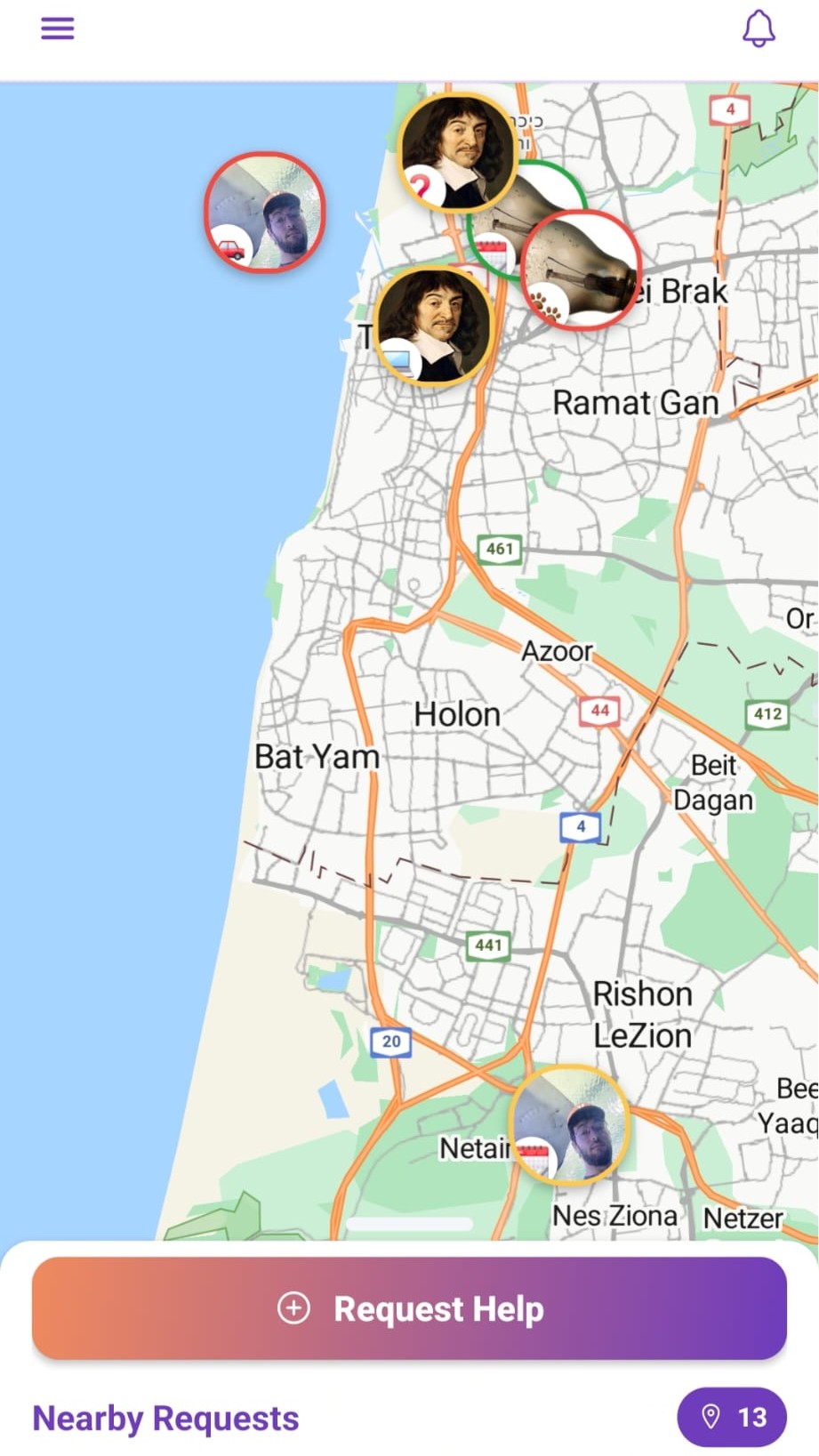 Interactive map screenshot